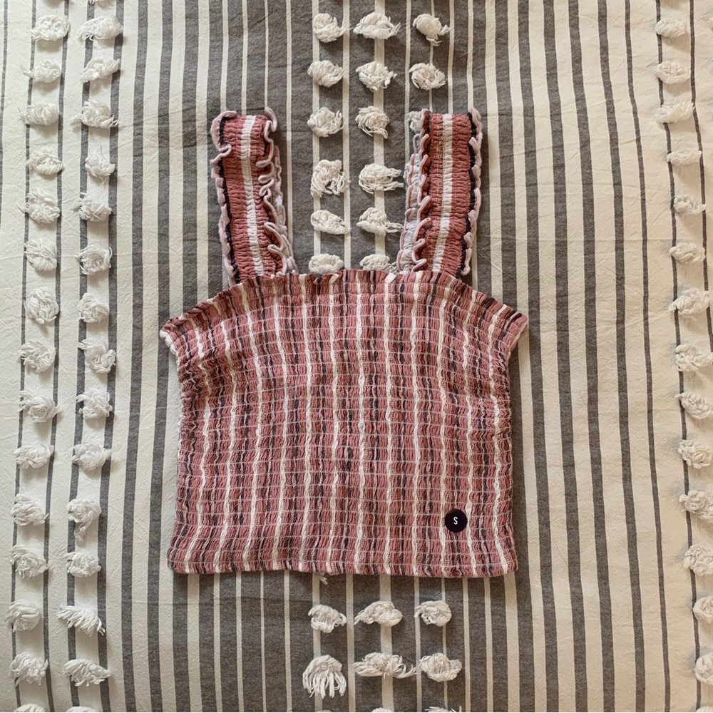 hollister smocked tank